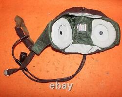 Rare Flight Helmet Fighter Pilot Flight Leather Helmet Goggles 1990