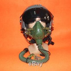 Rare Flight Helmet Naval Aviator Pilot Helmet Oxygen Mask Ym-6512m 1#