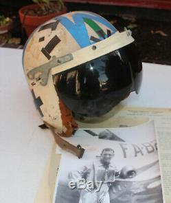 Rare Toptex Hughes Aircraft Experimental Jet Test Pilot Flight Helmet Military