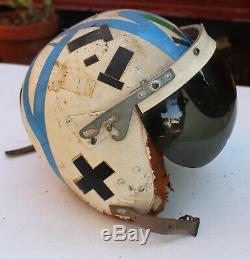 Rare Toptex Hughes Aircraft Experimental Jet Test Pilot Flight Helmet Military