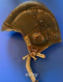 Rare WW2 U. S. Army Air Force Type B-6 Leather Sheepskin Pilot's Flight Helmet