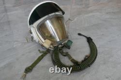 Reried MiG Fighter Pilot Flight Helmet, Black Sun Visor