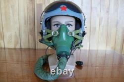 Retired Air Force Fighter Pilot Flight Helmet, Oxygen Mask Ym-9915g