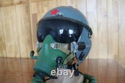 Retired Air Force Fighter Pilot Flight Helmet, Oxygen Mask Ym-9915g