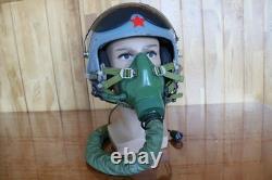 Retired Air Force Fighter Pilot Flight Helmet, Oxygen Mask Ym-9915g