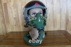 Retired Air Force Fighter Pilot Flight Helmet, Oxygen Mask Ym-9915g