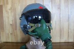 Retired Chinese Fighter Pilot Flight Helmet, Oxygen Mask YM-9915G