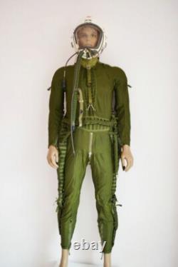 Retired High Altitude MiG-21 Fighter Pilot Helmet, Anti G Stunt flight Suit