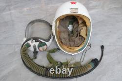 Retired High Altitude MiG-21 Fighter Pilot Helmet, Anti G Stunt flight Suit