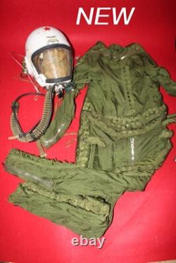 Retired High Altitude Mig Pilot Hermetic Helmet, Flight Suit 2#