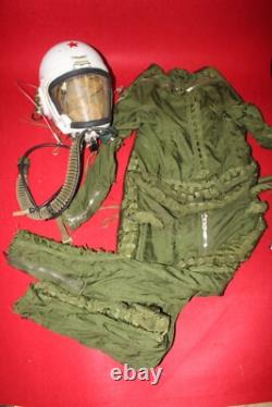 Retired High Altitude Mig Pilot Hermetic Helmet, Flight Suit 2#