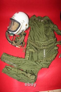 Retired High Altitude Mig Pilot Hermetic Helmet, Flight Suit 2#