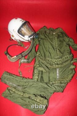 Retired High Altitude Mig Pilot Hermetic Helmet, Flight Suit 2#