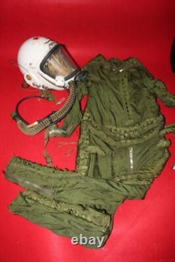 Retired High Altitude Mig Pilot Hermetic Helmet, Flight Suit 2#