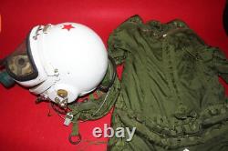 Retired High Altitude Mig Pilot Hermetic Helmet, Flight Suit 2#