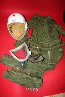 Retired High Altitude Mig Pilot Hermetic Helmet, Flight Suit 2#