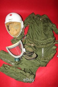 Retired High Altitude Mig Pilot Hermetic Helmet, Flight Suit 2#
