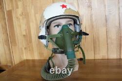 Retired MiG Fighter Pilot Flying Helmet Tk-2A(0#/largest), Oxygen Mask Ym-6505