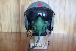 Retired Original Chinese Fighter Pilot Helmet (1#/Largest), Oxygen Mask KJB-1