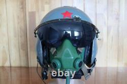 Retired Original Chinese Fighter Pilot Helmet (1#/Largest), Oxygen Mask KJB-1