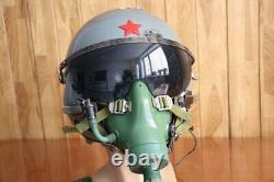 Retired chinese MiG-19 high altitude pilot flight helmet oxygen mask Ym-9915G
