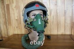 Retired chinese MiG-19 high altitude pilot flight helmet oxygen mask Ym-9915G