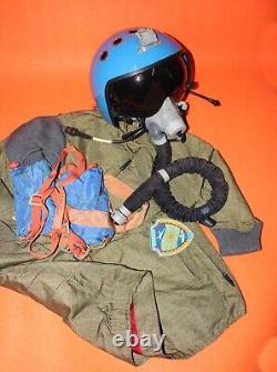 Russian Fly Jacket Bkk-15K Air Force Fighter Pilot Flight Helmet Oxygen Mask