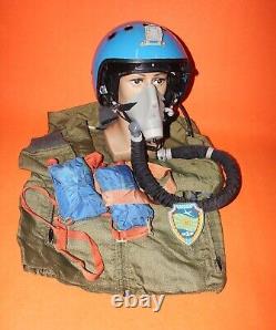 Russian Fly Jacket Bkk-15K Air Force Fighter Pilot Flight Helmet Oxygen Mask