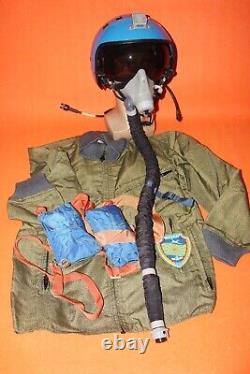 Russian Fly Jacket Bkk-15K Air Force Fighter Pilot Flight Helmet Oxygen Mask