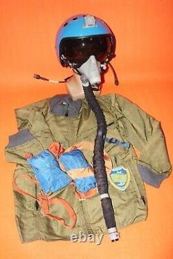 Russian Fly Jacket Bkk-15K Air Force Fighter Pilot Flight Helmet Oxygen Mask