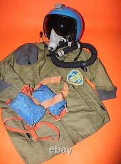 Russian Fly Jacket Bkk-15K Air Force Fighter Pilot Flight Helmet Oxygen Mask