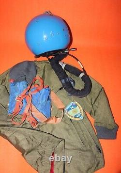 Russian Fly Jacket Bkk-15K Air Force Fighter Pilot Flight Helmet Oxygen Mask