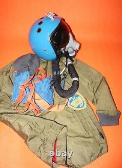 Russian Fly Jacket Bkk-15K Air Force Fighter Pilot Flight Helmet Oxygen Mask