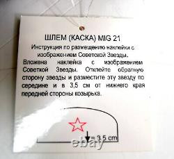 Russian MIG 21 / 2V Helmet Pilot Flight Jet Helmet Double Visor High Quality