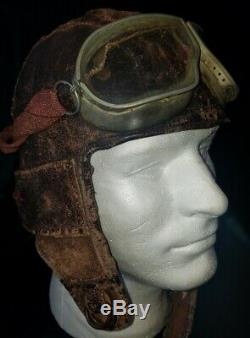 Russian Soviet flight helmet gogles RKKA Red Army pilot German