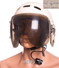 Russian Soviet pilot flight helmet ZSH-3 + leather helmet 2 pcs in set