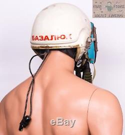 Russian Soviet pilot flight helmet ZSH-3+oxygen mask+leather helmet 5 pcs in set