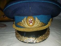 Russian Soviet pilot flight helmet map case visor hat Air Force MIG-15 MIG-17