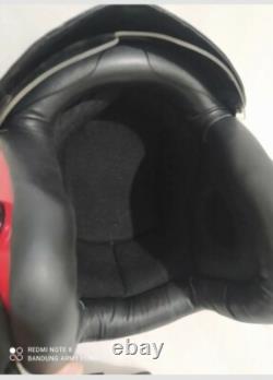 SIZE XL-XXL HGU-55 CUSTOMSHARKFIGHTER PILOT HELMET With Leather Edge Roll+PIN