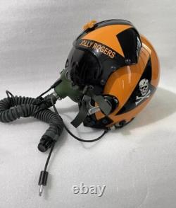 SIZE XL-XXL JOLLY ROGERS FIGHTER PILOT HELMET WITH OXYGEN MASK REPLICA+free Pin
