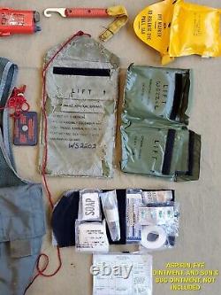 SPH-4 Flight Helmet Lot, Survival Vest, Survival Kit, Pilot Control Stick Grip