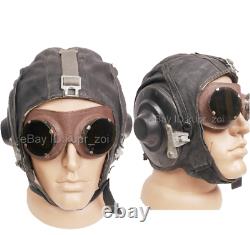 ShL-50 Soviet pilot flight helmet balaclava 1950 air force RARE hat glasses