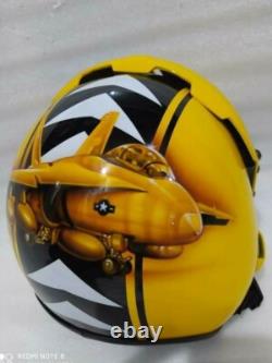 Size Xl-xxl Hgu-33 Jolly Roger Custom Pilot Fighter Helmet+oxygen Mask +bag
