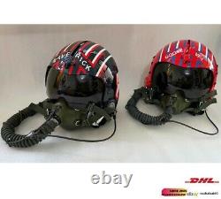 Size Xl-xxl Top Gun Maverick & Goose Fighter Pilot Helmet+mask Oxygen Repro+bags