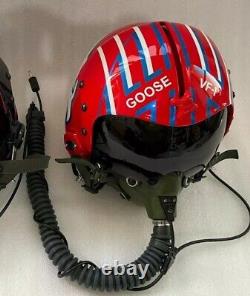 Size Xl-xxl Top Gun Maverick & Goose Fighter Pilot Helmet+mask Oxygen Repro+bags