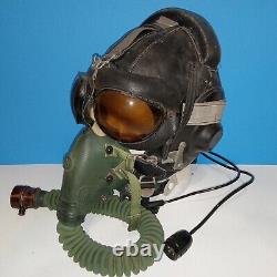 Soviet Russia Cold War MiG Fighter Pilot Helmet Oxygen Mask Mic