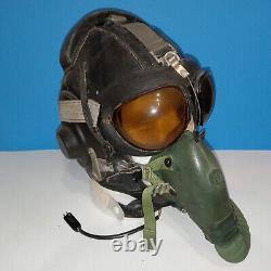 Soviet Russia Cold War MiG Fighter Pilot Helmet Oxygen Mask Mic