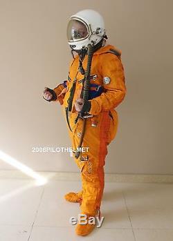 Spacesuit Flight Helmet Airtight Astronaut Pilot Helmet 1# Xxl+flying Suit P-7#