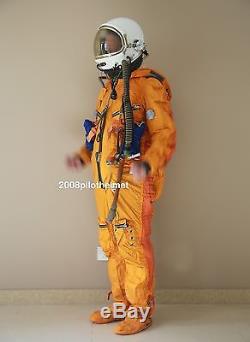 Spacesuit Flight Helmet Airtight Astronaut Pilot Helmet Flying Suit- P-3# 08803