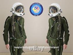 Spacesuit Flight Helmet High Altitude Astronaut Space Pilots Flight Suit 07718P